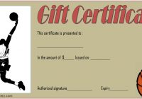 Basketball Gift Certificate Template 2
