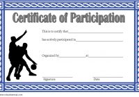 Basketball Participation Certificate Template 2