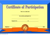 Basketball Participation Certificate Template 4