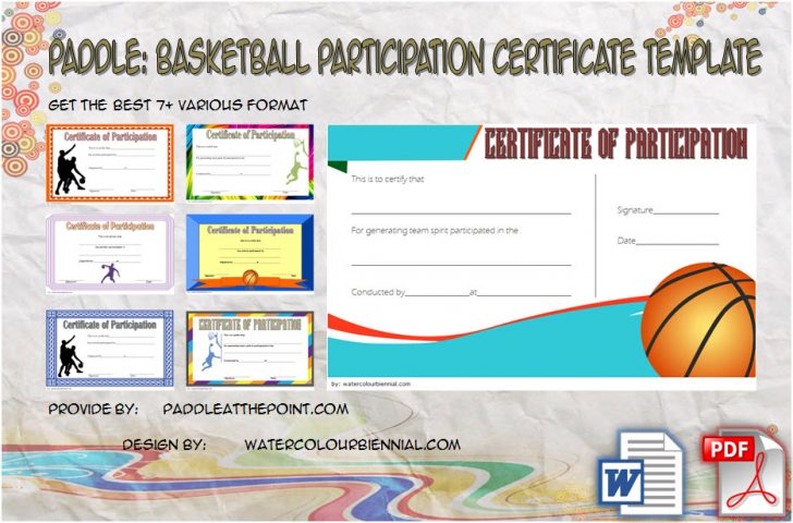 Permalink to Basketball Participation Certificate Template