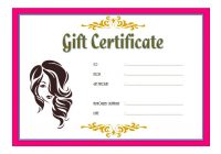Beauty Salon Gift Certificate 9