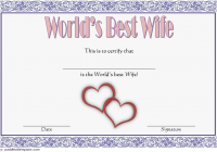 Best Wife Certificate Template 4