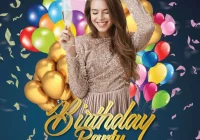 Birthday Poster Template PSD Free Download (3rd Best Design)