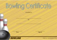 Bowling Certificate Template 1