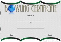 Bowling Certificate Template 4