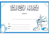 Bravery Award Certificate Template 3
