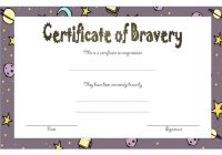 Bravery Award Certificate Template 6