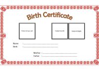 Cat Birth Certificate Template 4