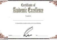 Certificate of Acedemic Excellence with Old Style 3