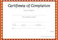 Certificate of Completion Template 5
