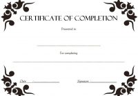 Certificate of Completion Template 8