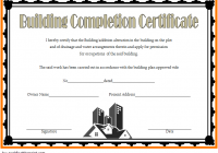 Certificate of Construction Completion Template 8