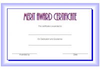 Certificate of Merit Award Template 1