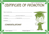 Certificate of School Promotion Template 4 FREE
