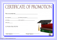Certificate of School Promotion Template 5 FREE