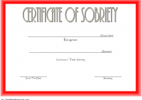 Certificate of Sobriety Template 1