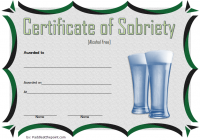 Certificate of Sobriety Template 6