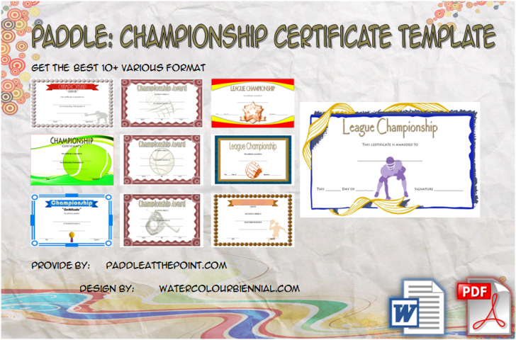 Permalink to Certificate of Championship: 10+ Great Template Awards
