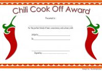 Chili Cook Off Certificate Template 2