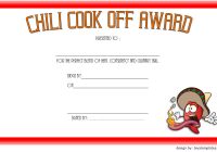 Chili Cook Off Certificate Template 3