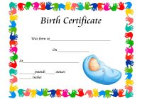 Cute Birth Certificate Template 4