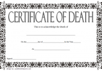 Death Certificate Template 3
