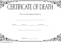 Death Certificate Template - 7+ Varied Designs Free Download