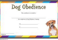 Dog Obedience Certificate Template 1