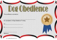 Dog Obedience Certificate Template - 8+ Latest Designs