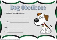 Dog Obedience Certificate Template - 8+ Latest Designs