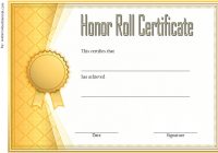 Editable Honor Roll Certificate Template 7