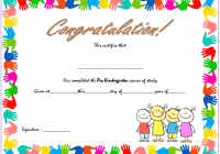 Editable Pre K Graduation Certificates - 10+ Template Ideas