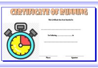 Editable Running Certificate 9
