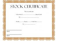 Editable Stock Certificate Template 1