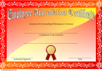 Employee Appreciation Certificate Template 3