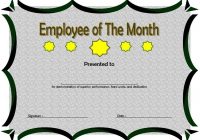 Employee of The Month Certificate Templates - 10+ Best Ideas