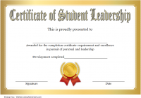 Excellence Student Leadership Certificate Template 2