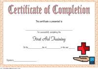 First Aid Certificate Template Free - 7+ Freshest Designs