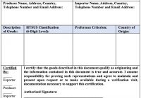 Generic USMCA Certificate of Origin Form Free (1st Best Example)