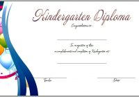 Kindergarten Completion Certificate Template 3