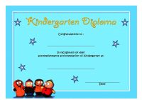 Kindergarten Completion Certificate Template 5