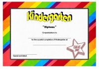 Kindergarten Diploma Certificate Template 1