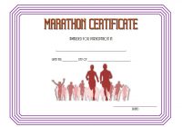 Marathon Certificate Template 5