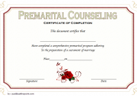 Marriage Counseling Certificate Template 1