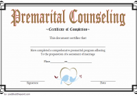 Marriage Counseling Certificate Template 3