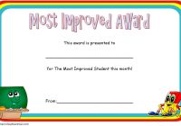 Most Improved Student Certificate Template 1