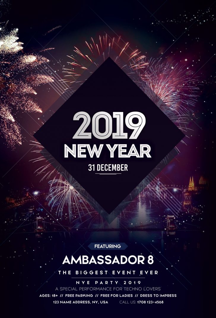 Permalink to New Year Flyer Template Free (11 Remarkable Formats)