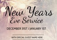 New Year’s Eve Church Service Flyer Free Design (1st Wonderful Idea)