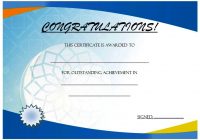 Outstanding Achievement Certificate Template 3