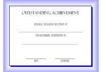 Outstanding Achievement Certificate Template 6